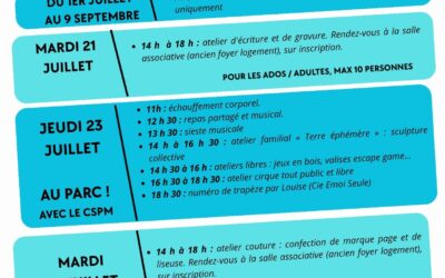 Les animations de l’été à Galgan