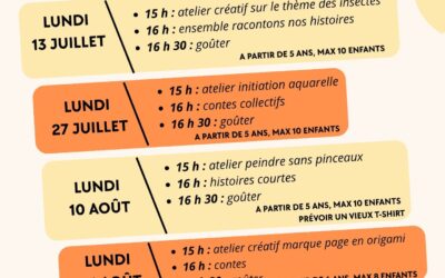 Les animations de l’été au moulin de la culture